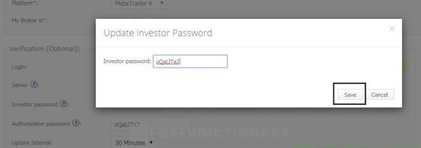 Đổi mật khẩu tài khoản MT4 theo mật khẩu mặc định của hệ thống